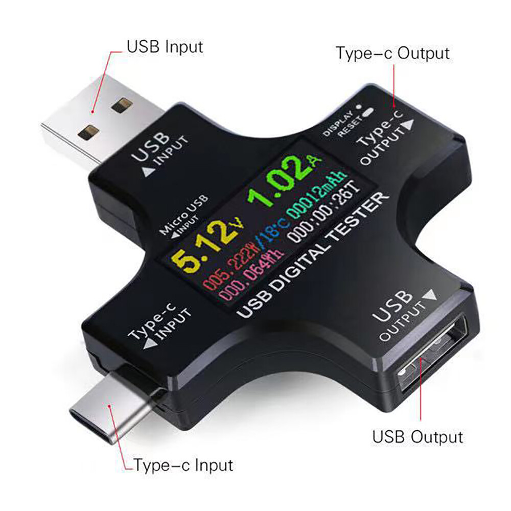 New USB Type-C Digital Meter Tester Multimeter Current Voltage Dsiplay Monitor