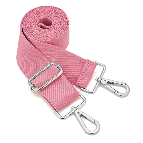 ZOOEASS Wide Shoulder Strap W:1.5in,L:64.35in Silvery Buckles-peach Powder