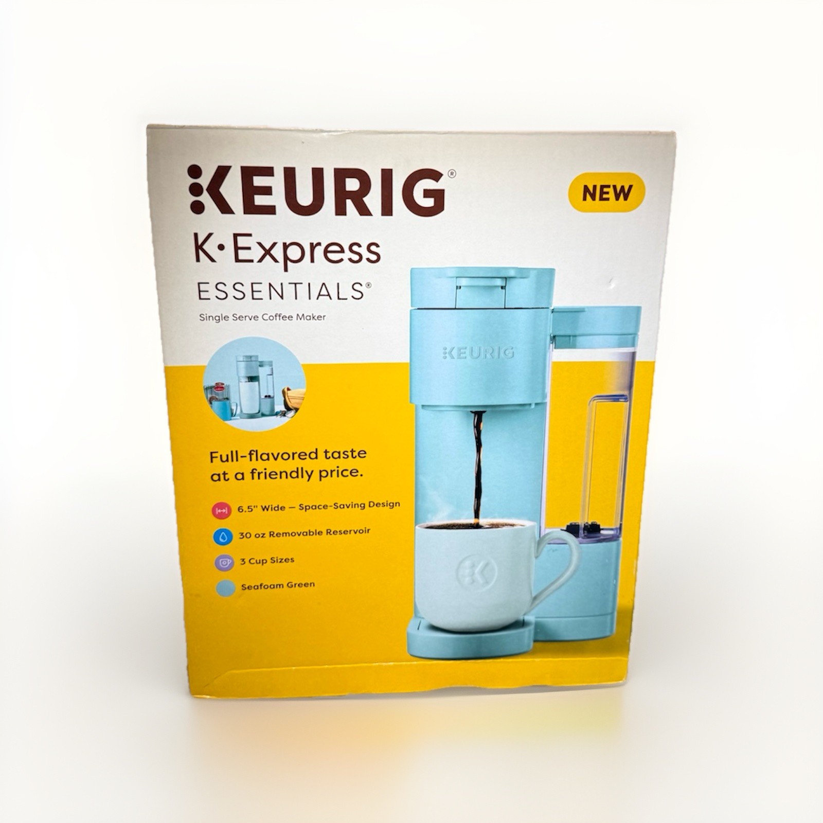 Keurig K-Express Essentials Single Serve Coffee Maker Seafoam Green 30oz K-Cup