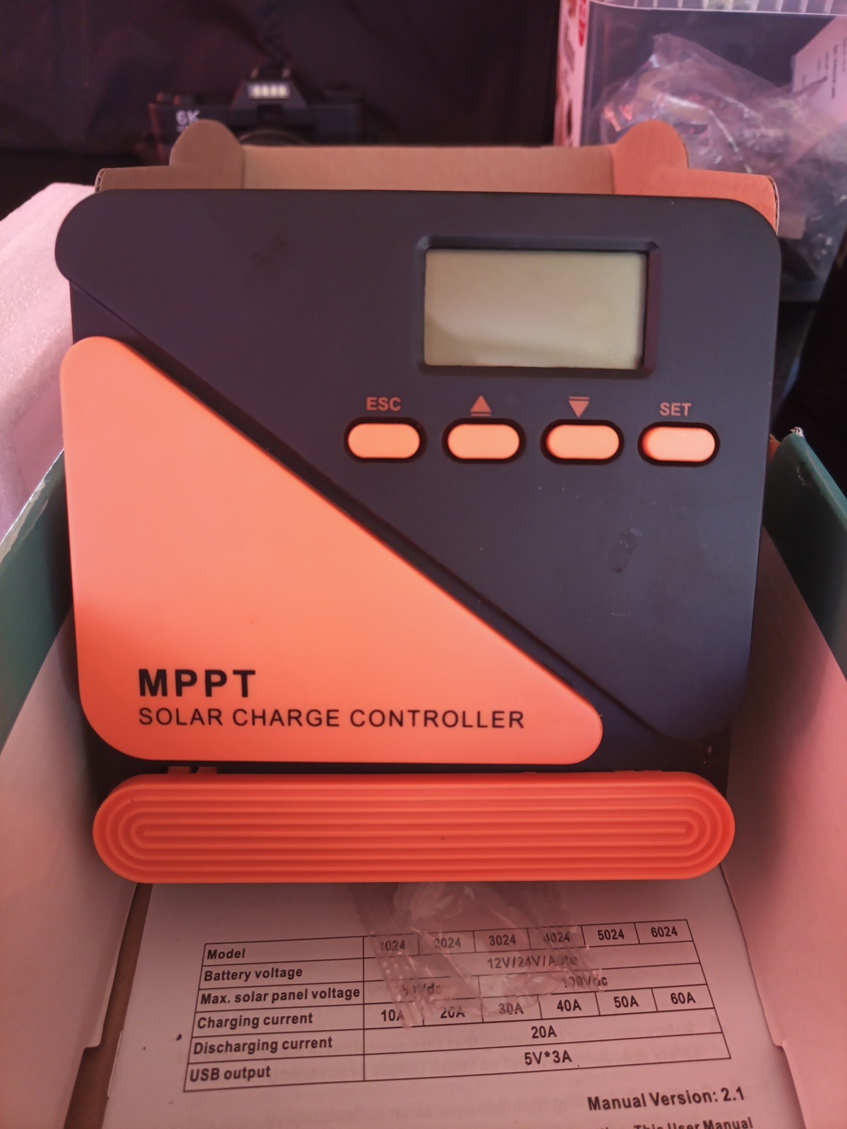 MPPT Solar Charge Controller, 20A 12V 24V Solar Controller