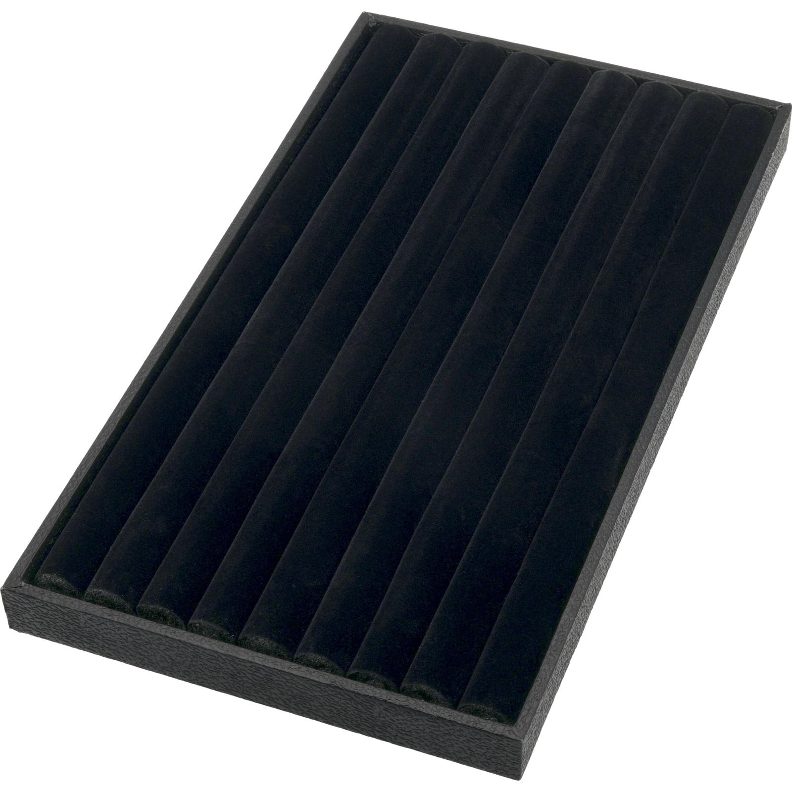 Black Ring Jewelry Display Case Box Large Tray Showcase