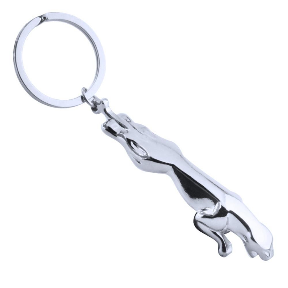 Jaguar Keychain Stainless Steel Design for Luxury Car Keyrings Key Chain Rings