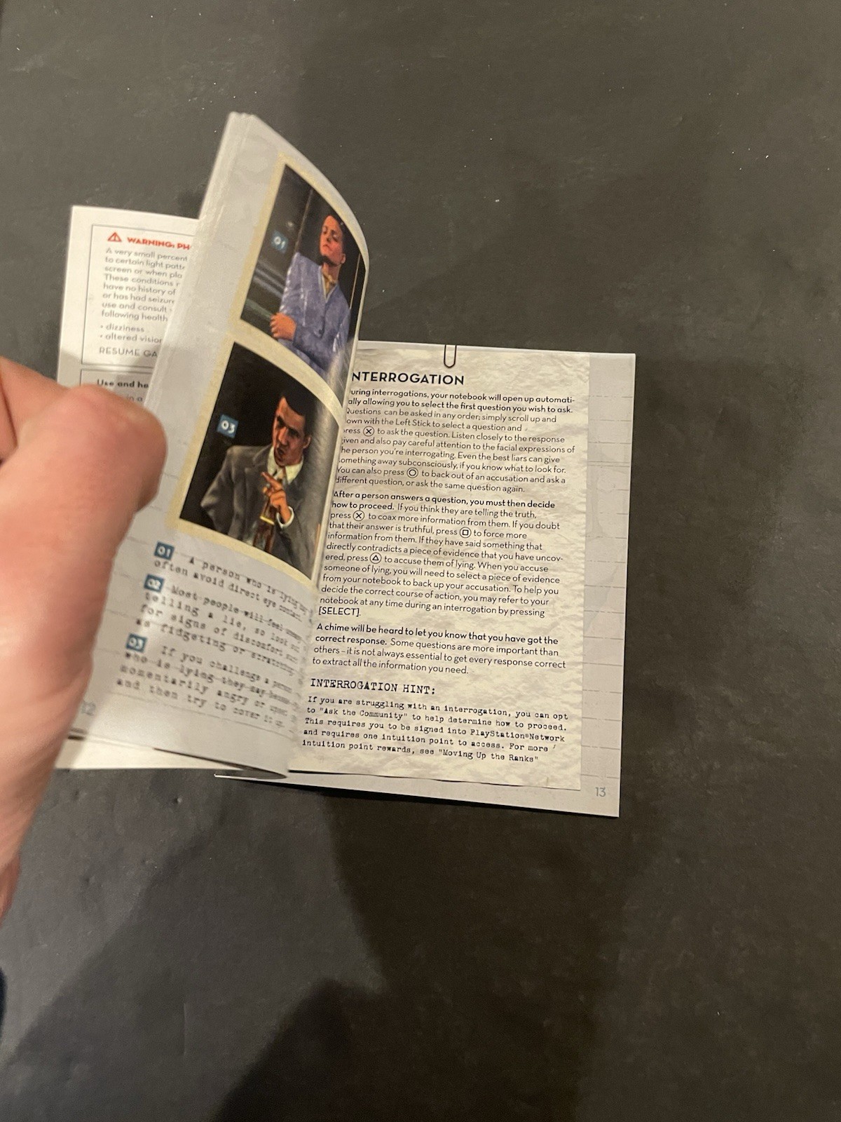la noire ps3 Manual Only