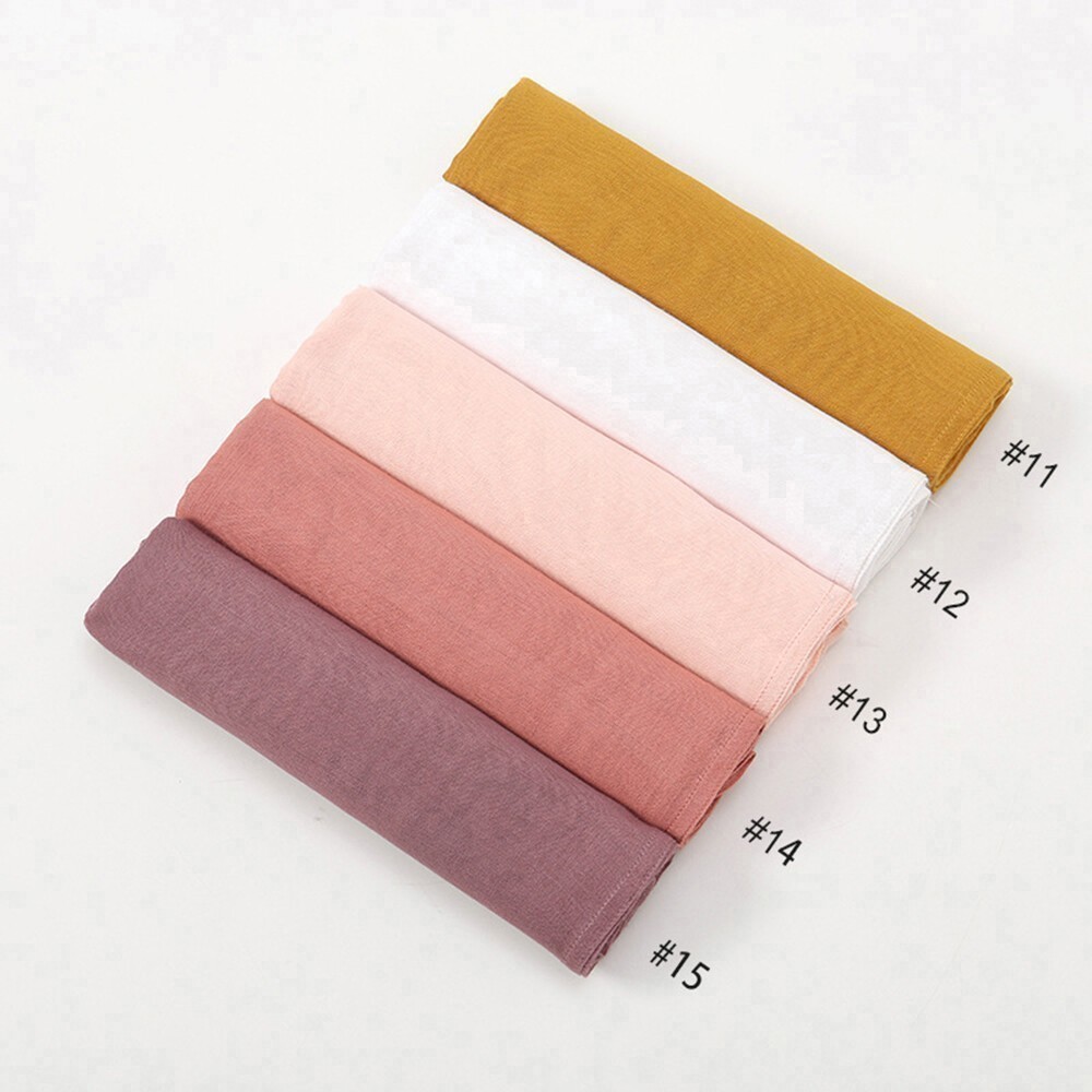 NEW Muslim Turban Cap Solid Color Women Islamic Head Scarf Cap Head Cover Soft 2