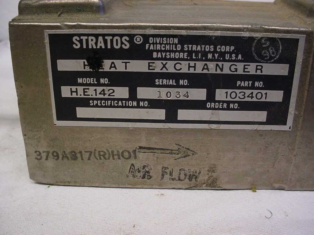 Fairchild/Stratos Heat exchanger #HE142