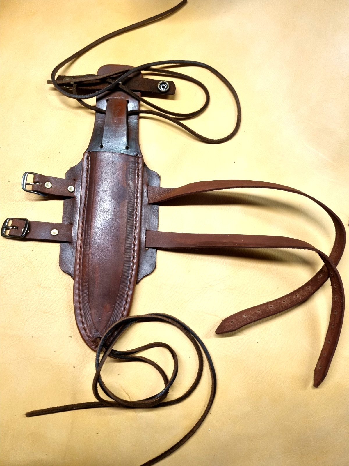 Ankle Calf Leather Bowie Knife Sheaths Commando Militaria WW2 Film Props Cosplay