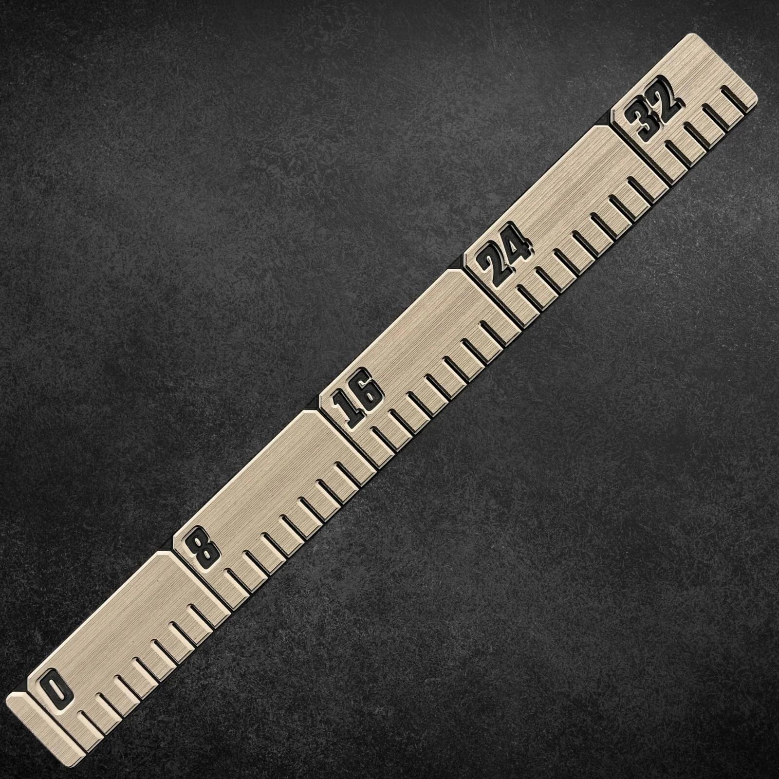 reFLEX | 36" Fish Ruler for Boats | Alaia Tan over Aphotic Black - Routered -HOR