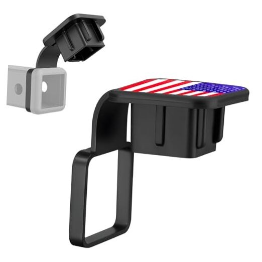 Trailer Hitch Cover, 2 Inch Dustproof Tow Receiver Covers Tube Flag with Buckle