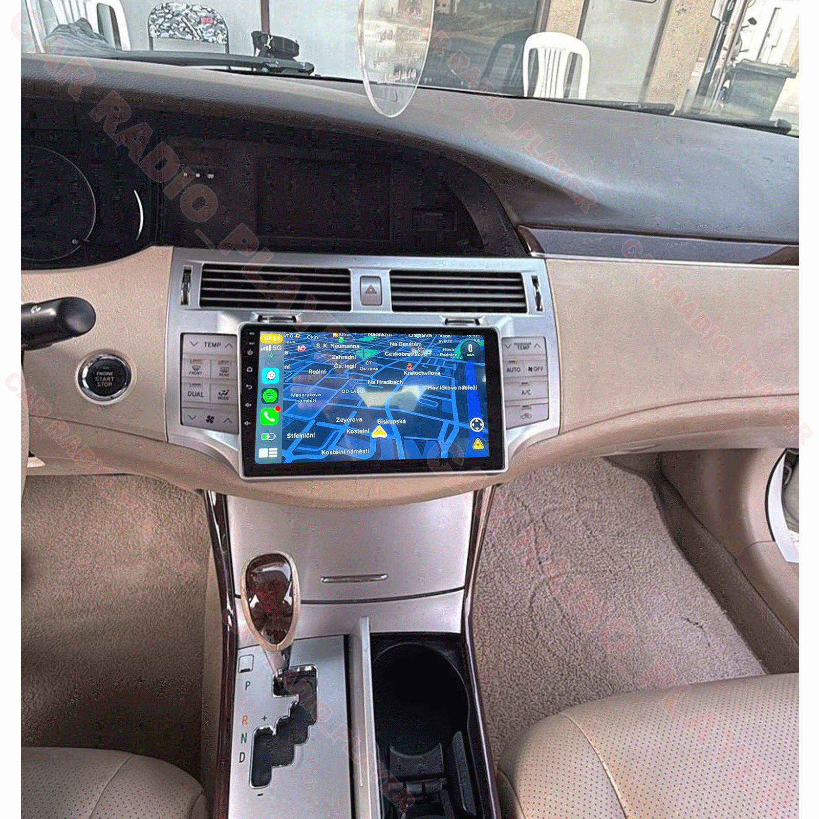 2DIN Carplay Android PLUG&PLAY Stereo Radio GPS Navi For Toyota Avalon 2005-2010