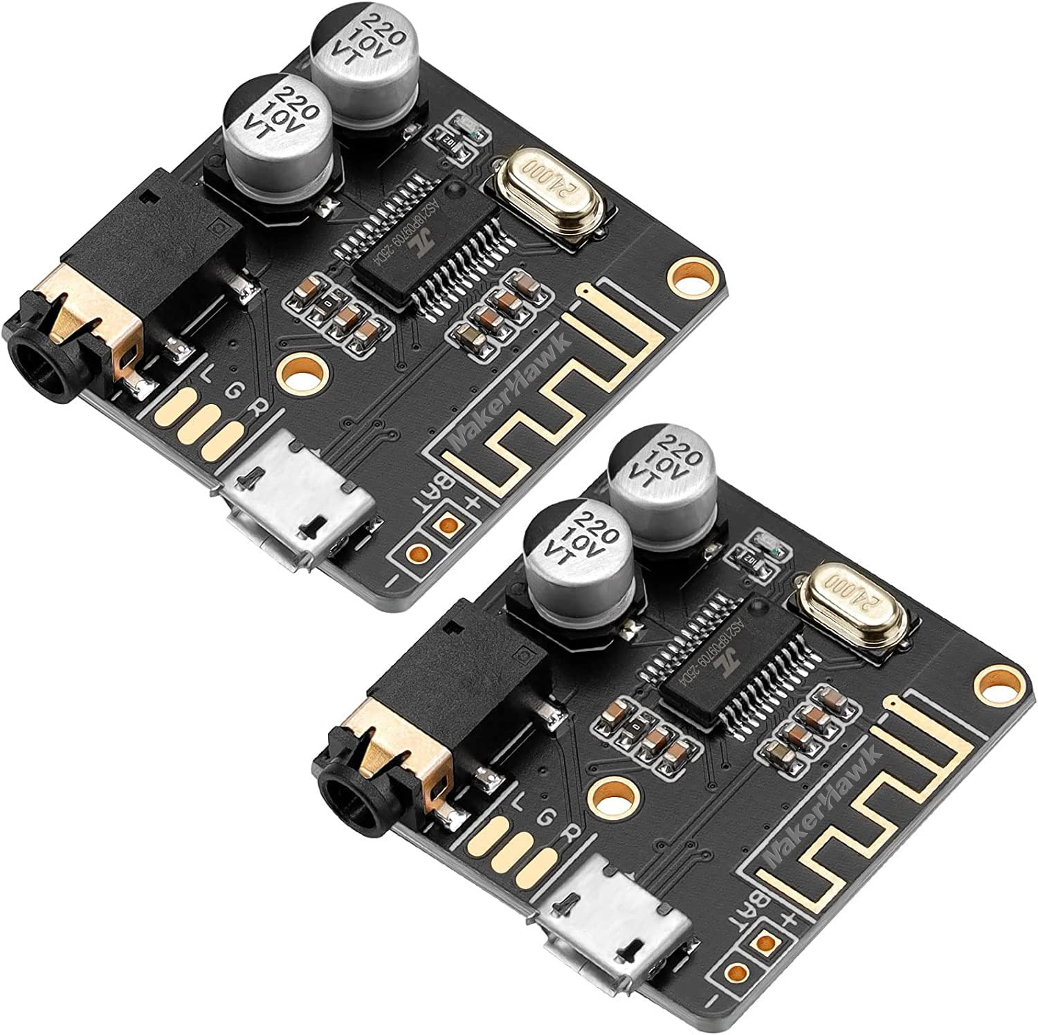 2Pcs Bluetooth Audio Receiver Board BT .0 Stereo Audio Amplifier .-5V Car Speake