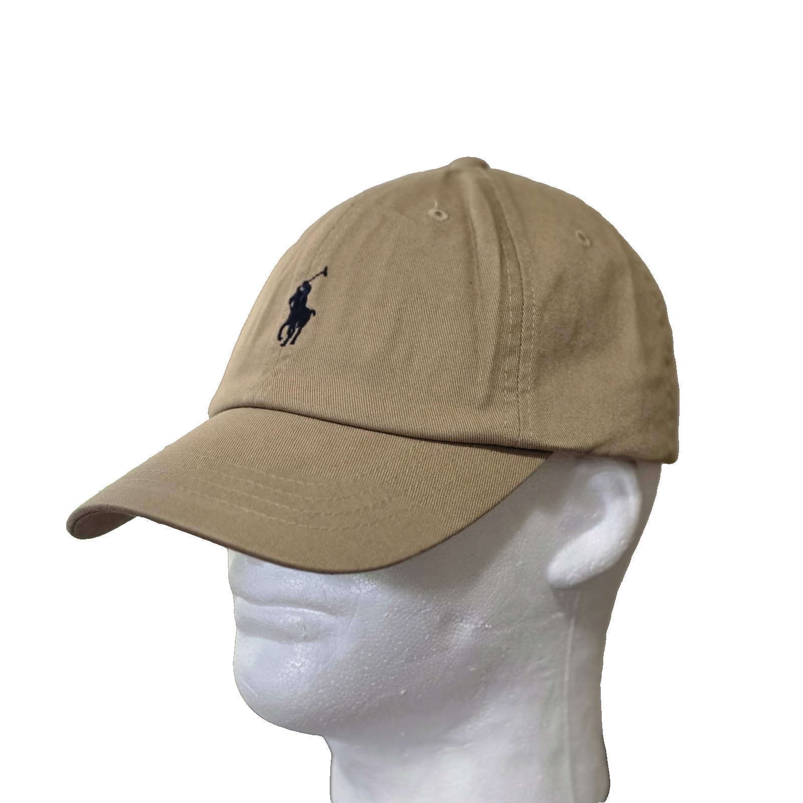 Polo Ralph Lauren Men's One Size Cotton Chino Adjustable Ball Cap Beige Blue