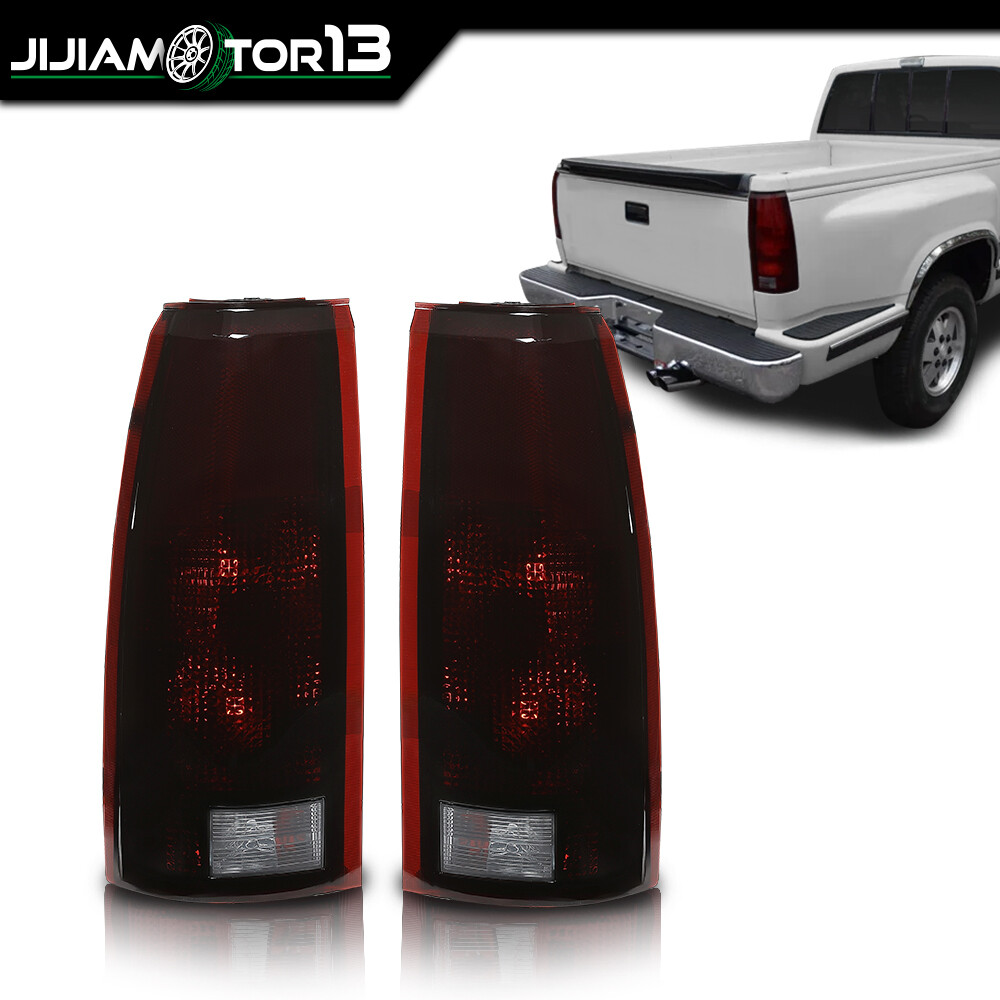Fit For Chevy GMC C/K 1500 2500 3500 Pickup Suburban Smoke W/Bulbs Tail Lights