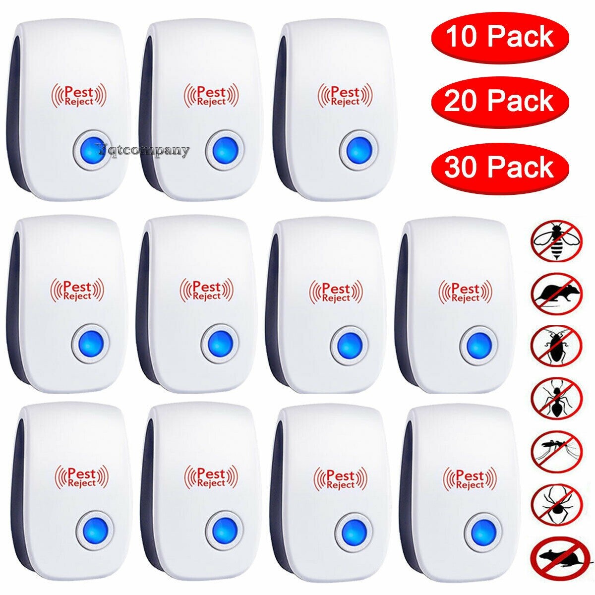 Electronic Pest Reject Control Ultrasonic Repeller Home Bug Rat Spider Roaches