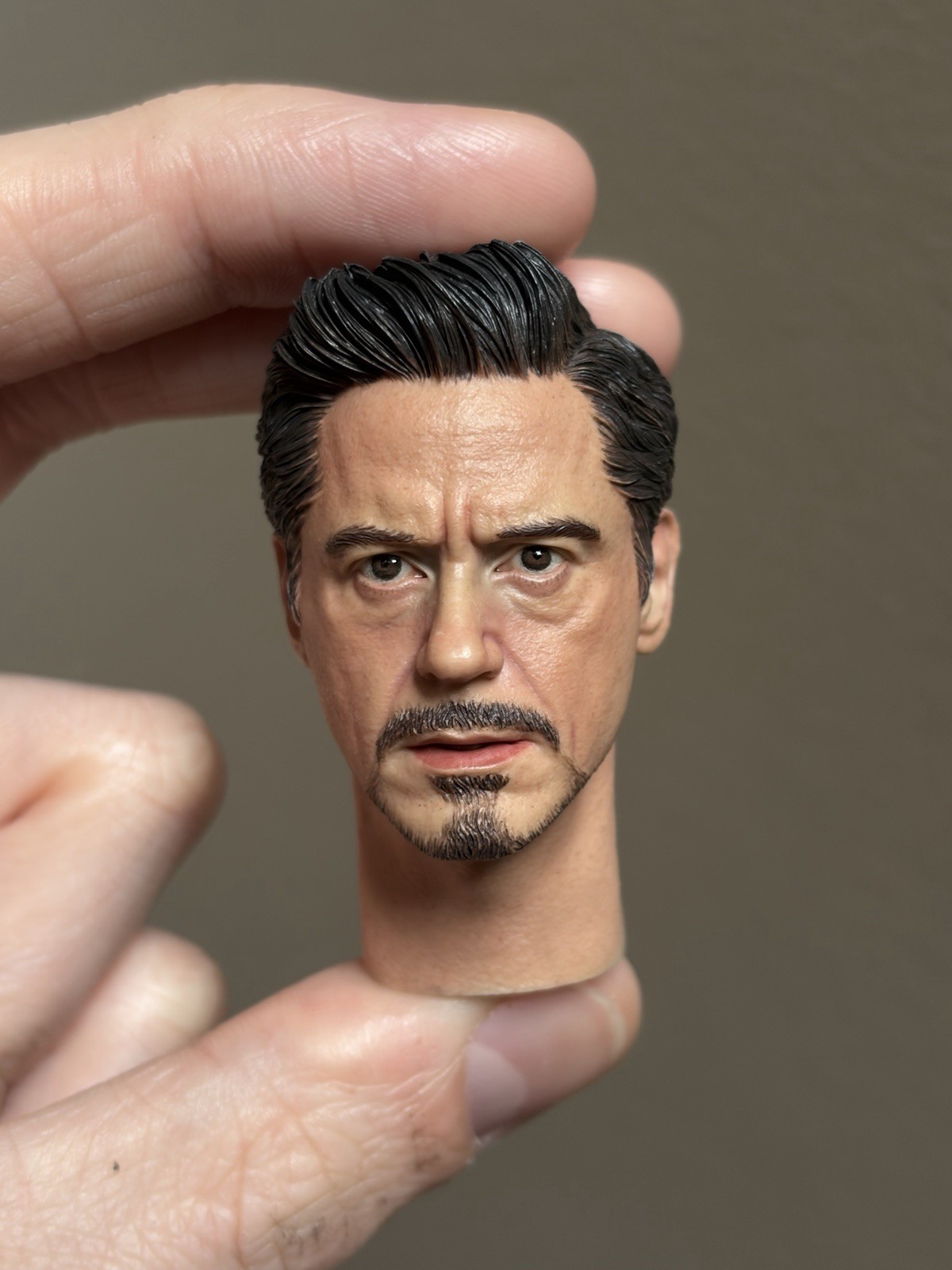 Custom Tony Stark 1/6 Headsculpt With Metal Glasses Infinity War READ
