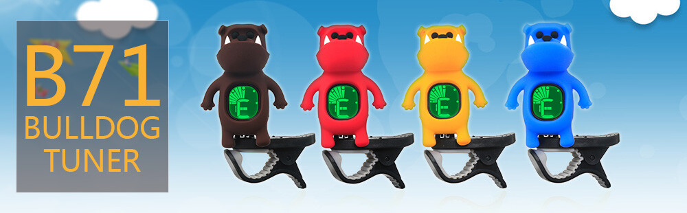 BULLDOG Clip-on Chromatic Digital Tuner: Guitar Ukulele Banjo Bass [YOU CHOOSE]