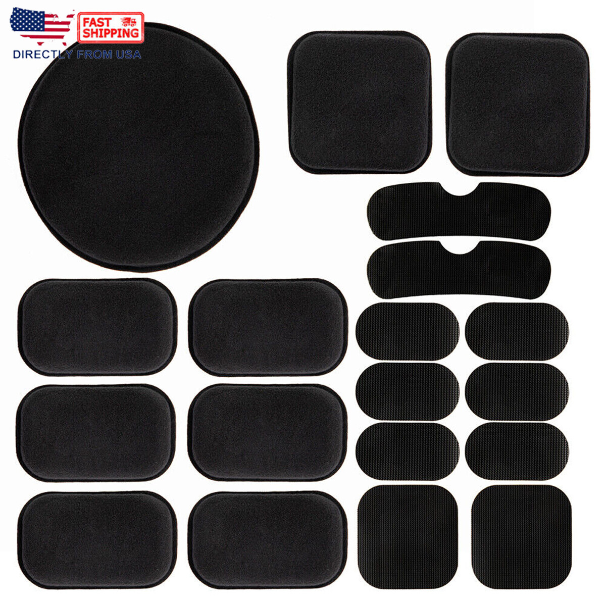 19Pcs/Set Helmet Replacement Foam Pads Kits for Fast Mich ACH USMC PASGT Helmet