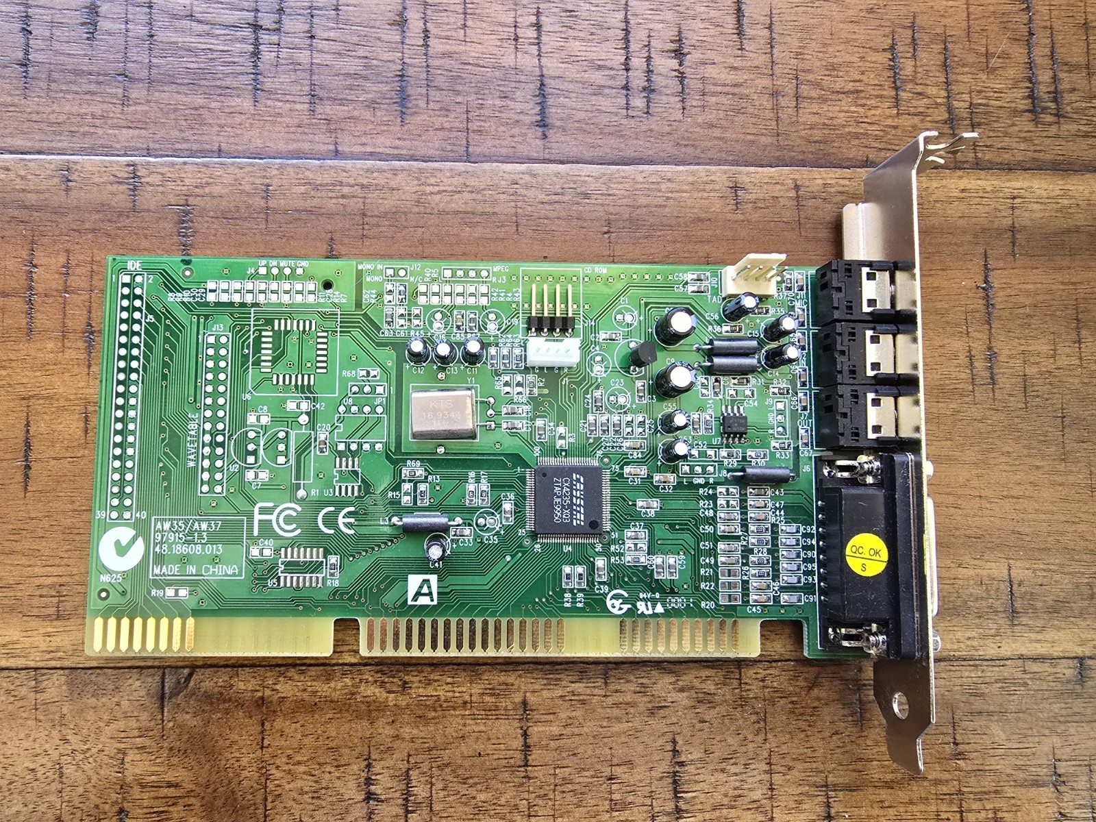Vintage Crystal CX4235 ISA Sound Card - P/N # AW35/AW37 97915-1.3