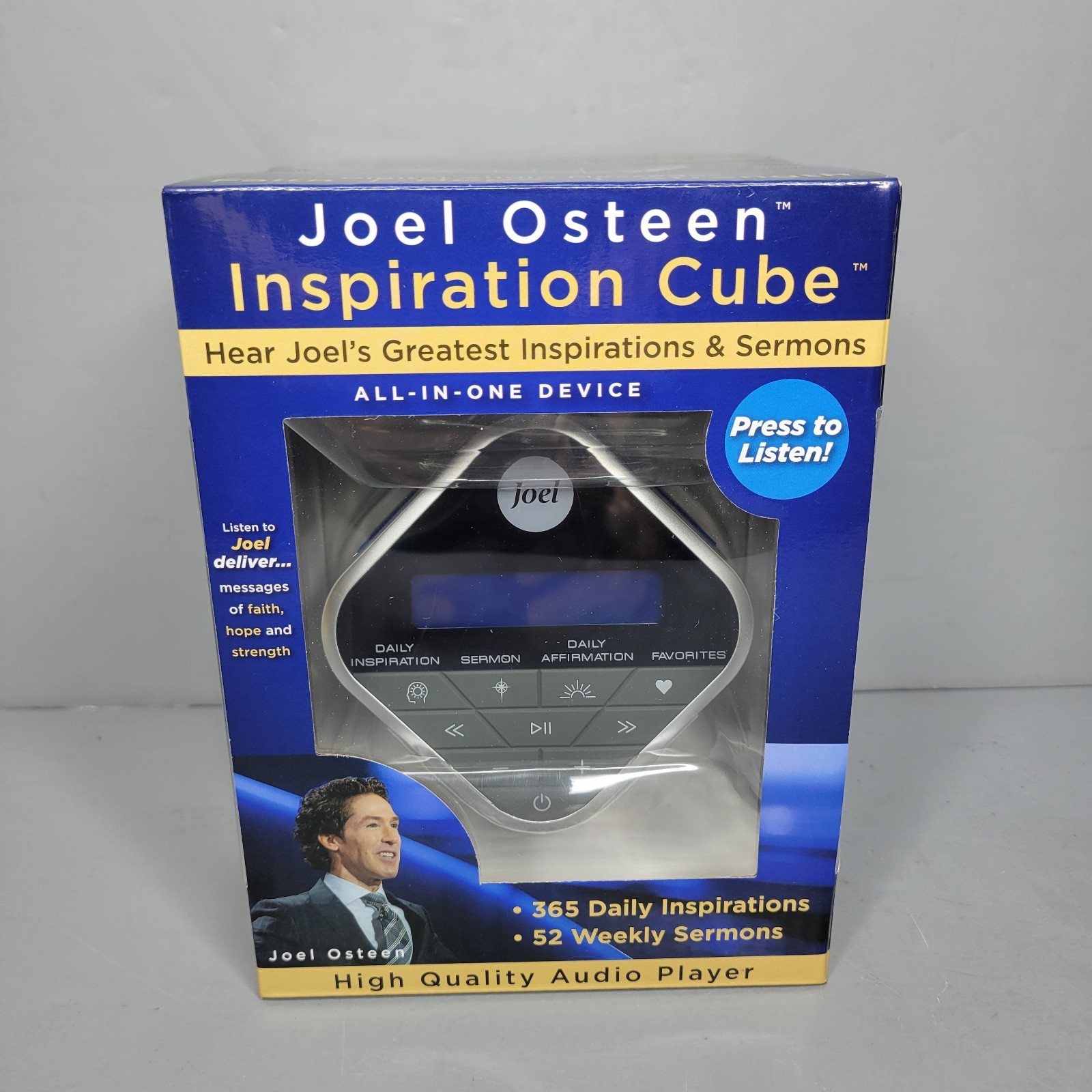 Joel Osteen Inspiration Cube 365 Inspirations 52 Weekly Sermons Faith Hope -NEW