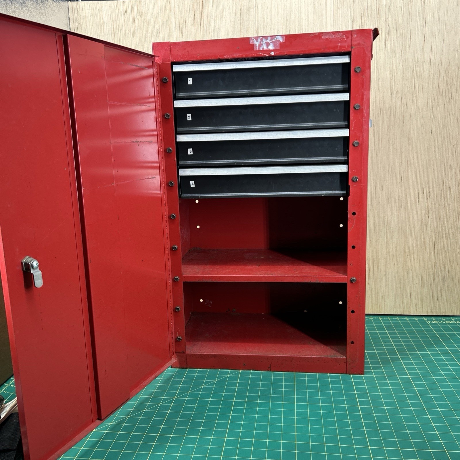 Rare Craftsman 4 Drawer 2 Shelf Tool Cabinet Hanging Side Box 65027 ? No Key