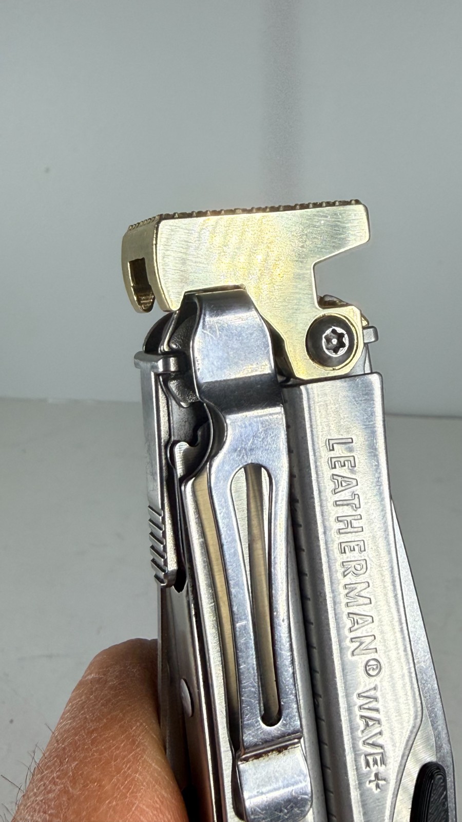 For Leatherman Wave +, BRASS Hammer Head Mod, Modification, CNC Made,Locking,CAD