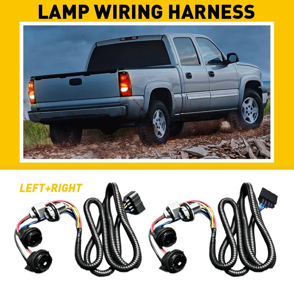 Left & Right Side Tail Light Lamp Wiring Harness for Chevy Silverado 16531401