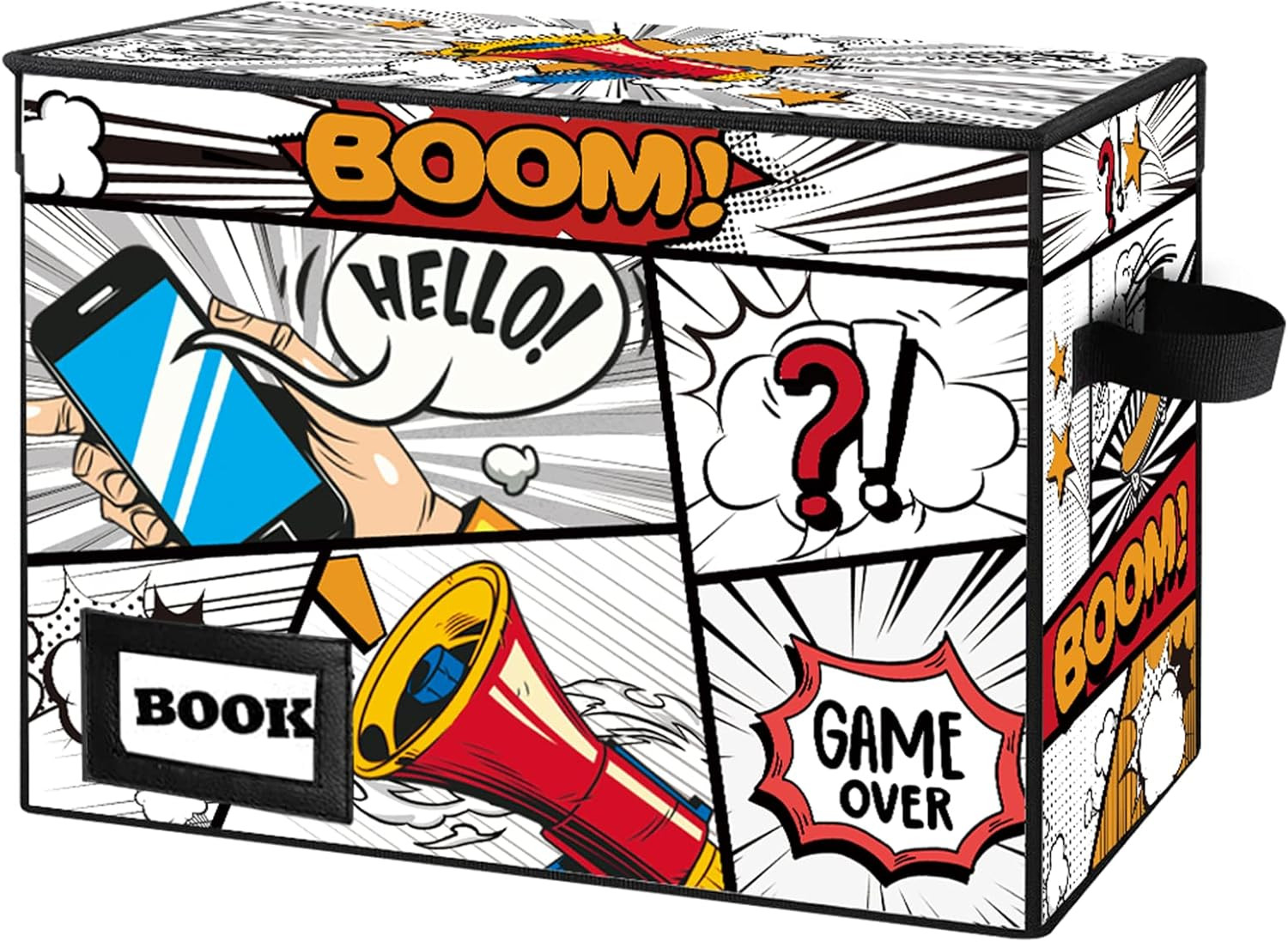 Comic Book Storage Box Short Bin Organizer Holds 160-180 Comics Collapsible