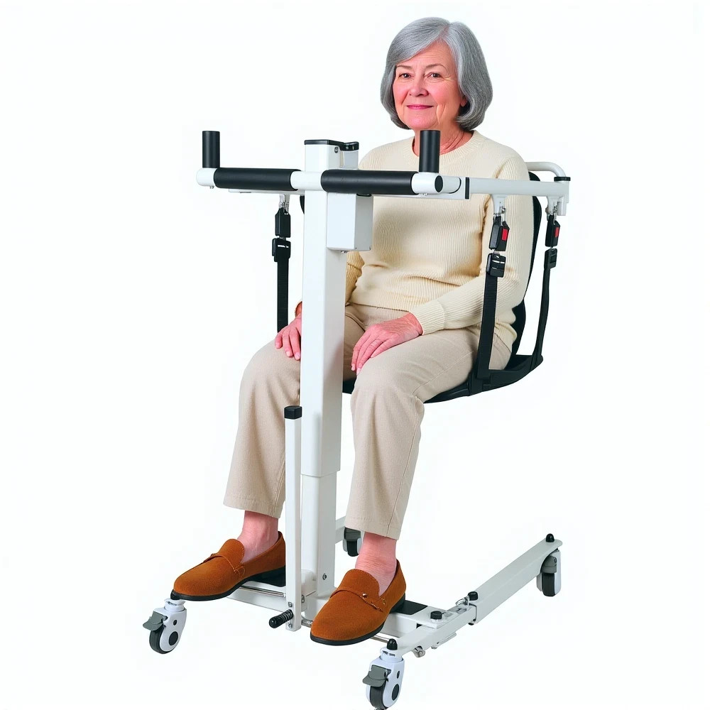 Foldable Electric  Patient Lift Transfer Chair Wheelchair 280Lb