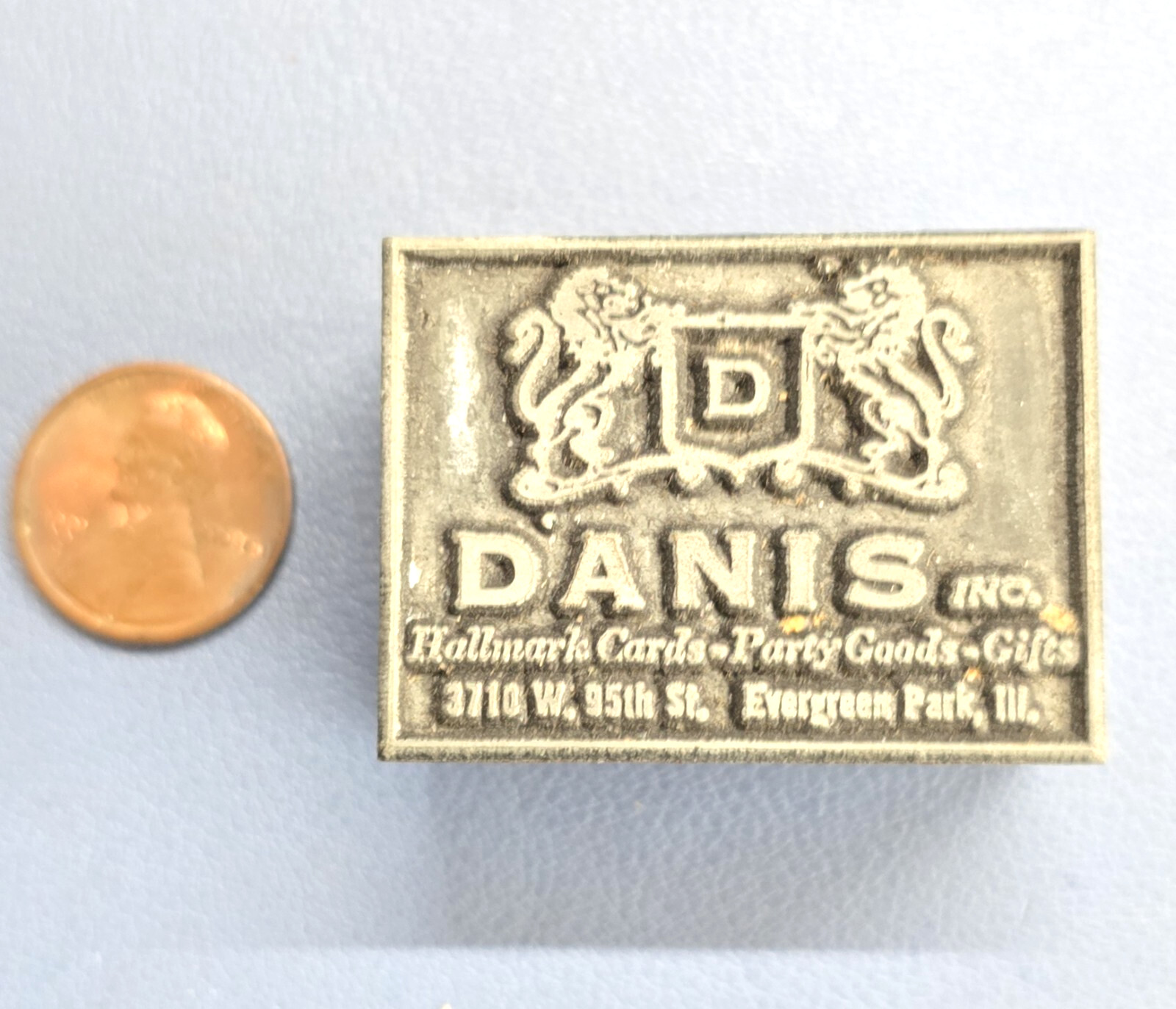 Vintage Danis Inc. Evergreen Park ILL Ink Rubber Stamp (V8)