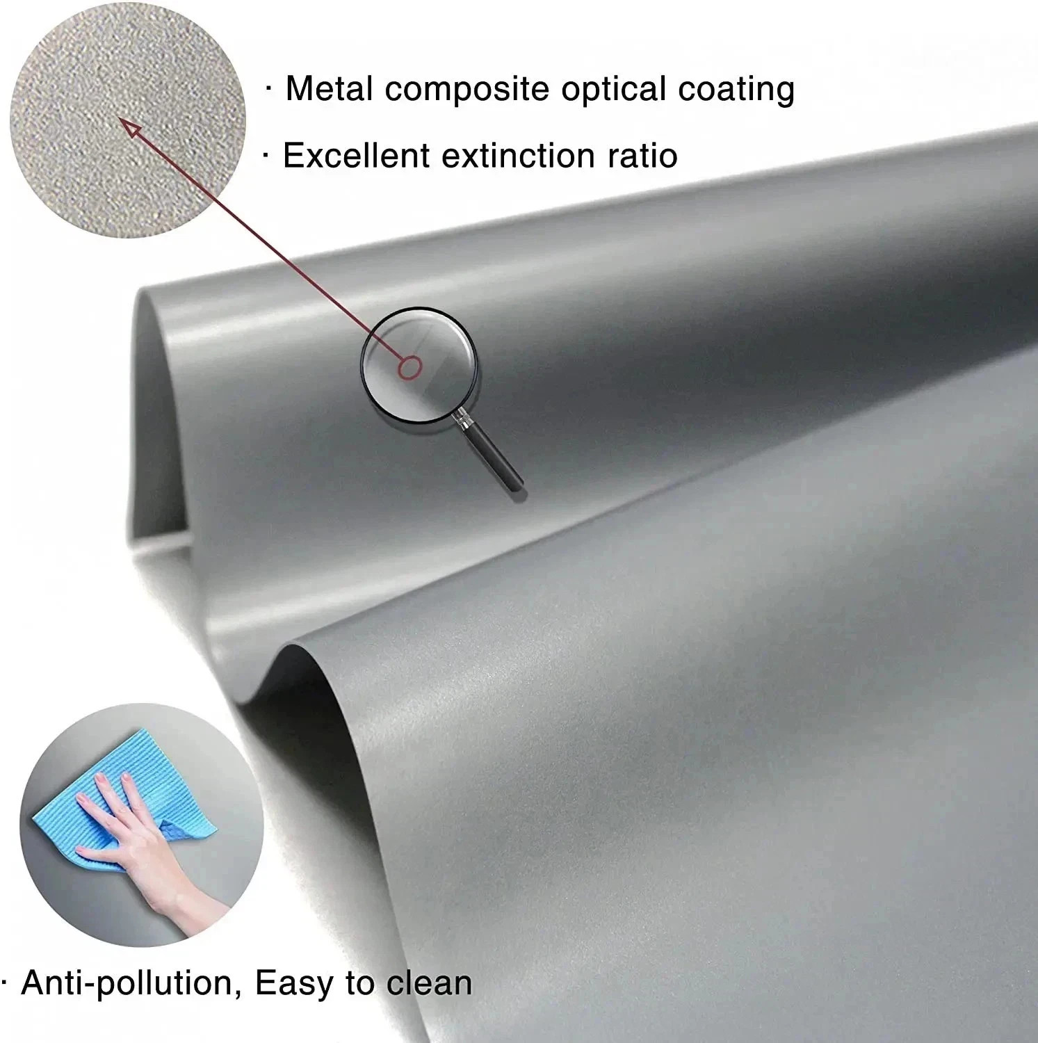 Anti-Light Metal Projector Screen High Brightness 16:9 3D HD 4K Movies Screen