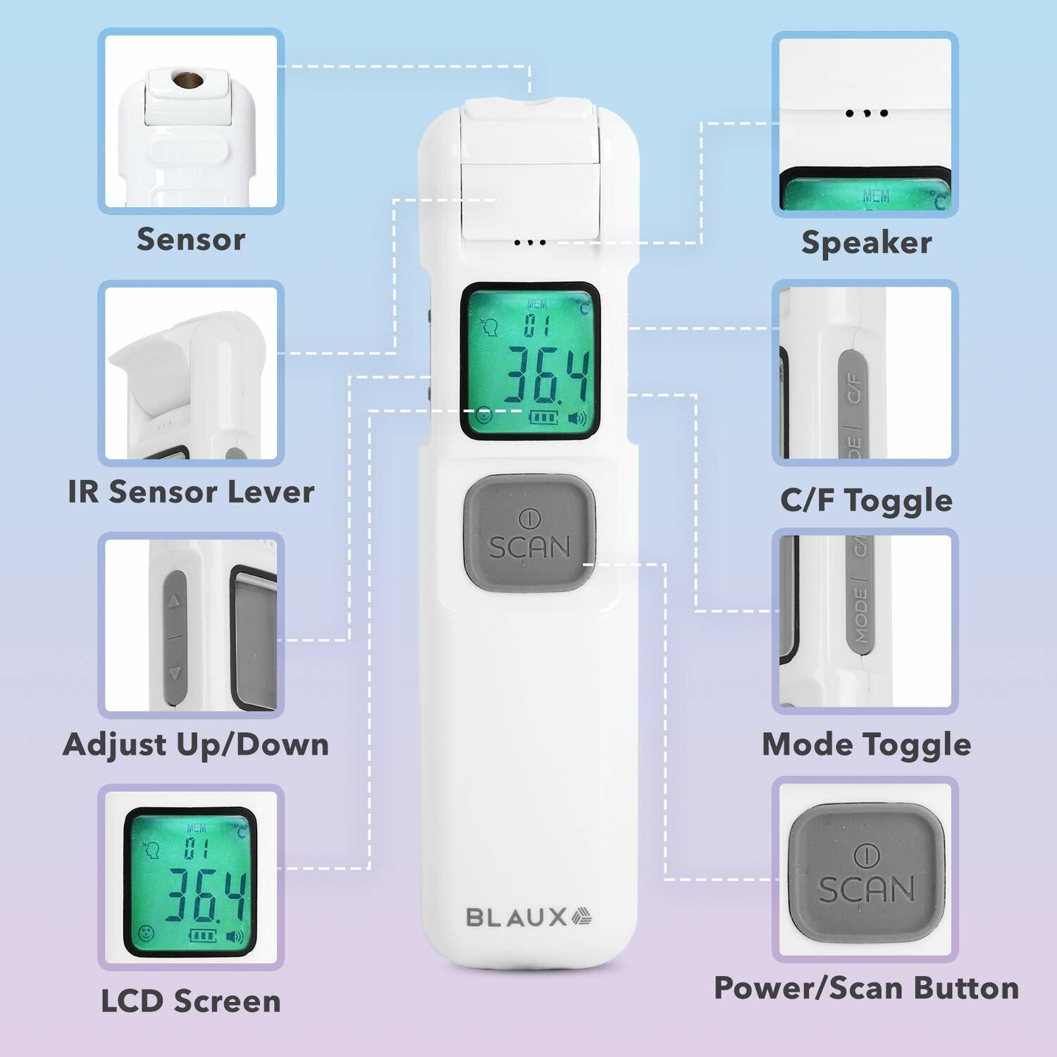 Blaux Infrared Touchless Thermometer