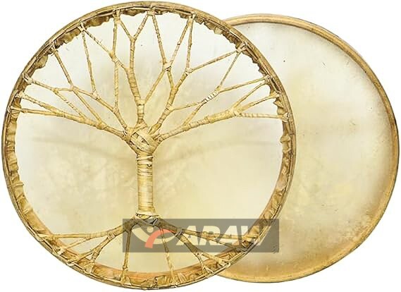 Native American Shamanic Drum, Buffalo Hide Handmade Drum