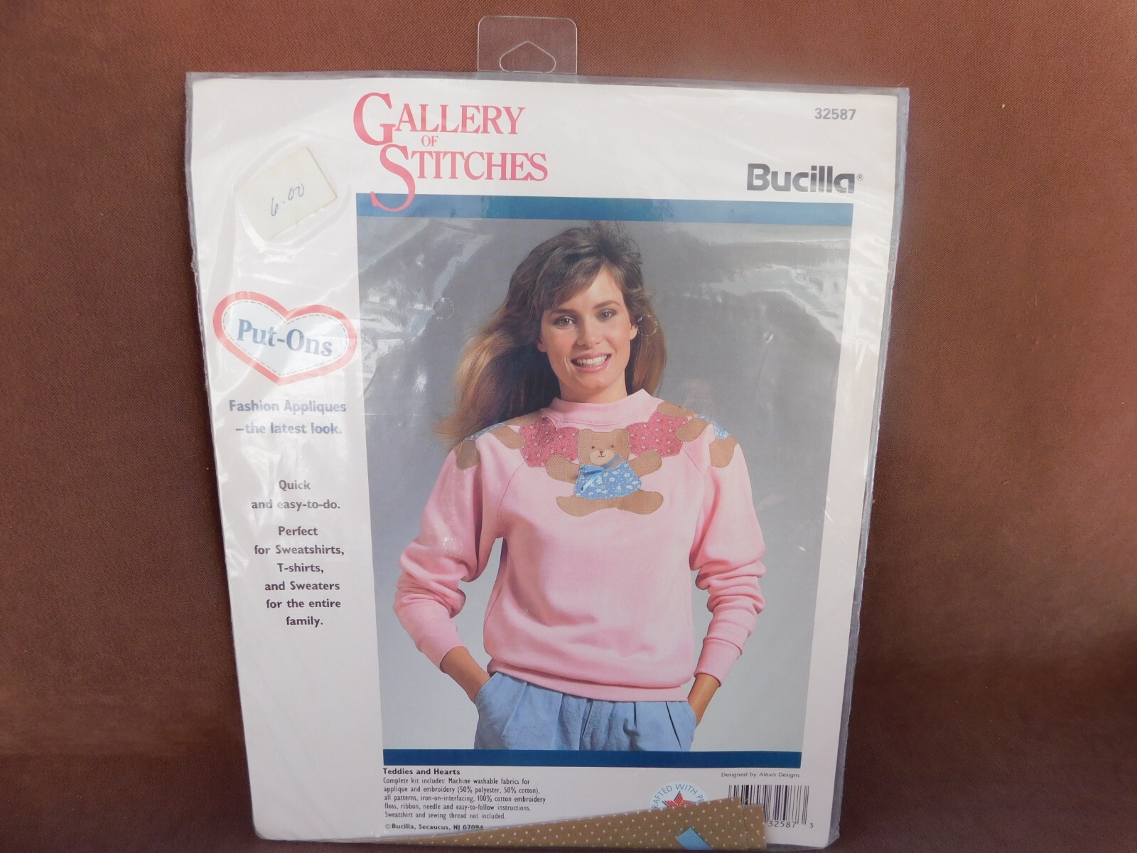 Teddies and Hearts Appliques by Gallery of Stitches - Bucilla