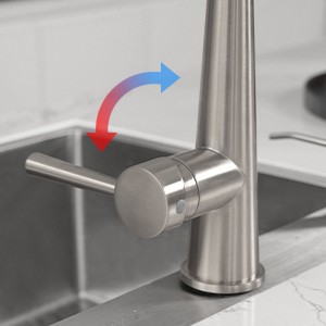 Montelux Brushed Nickel Kitchen Faucet with Pull Down Sprayer, Single Handle