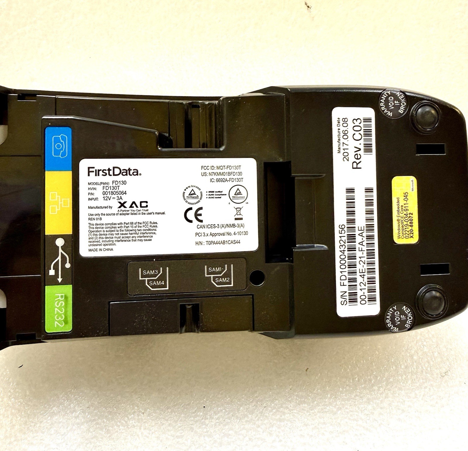 Excellent First Data FD130 POS Credit Debit Terminal EMV Chip Reader. Fast Ship