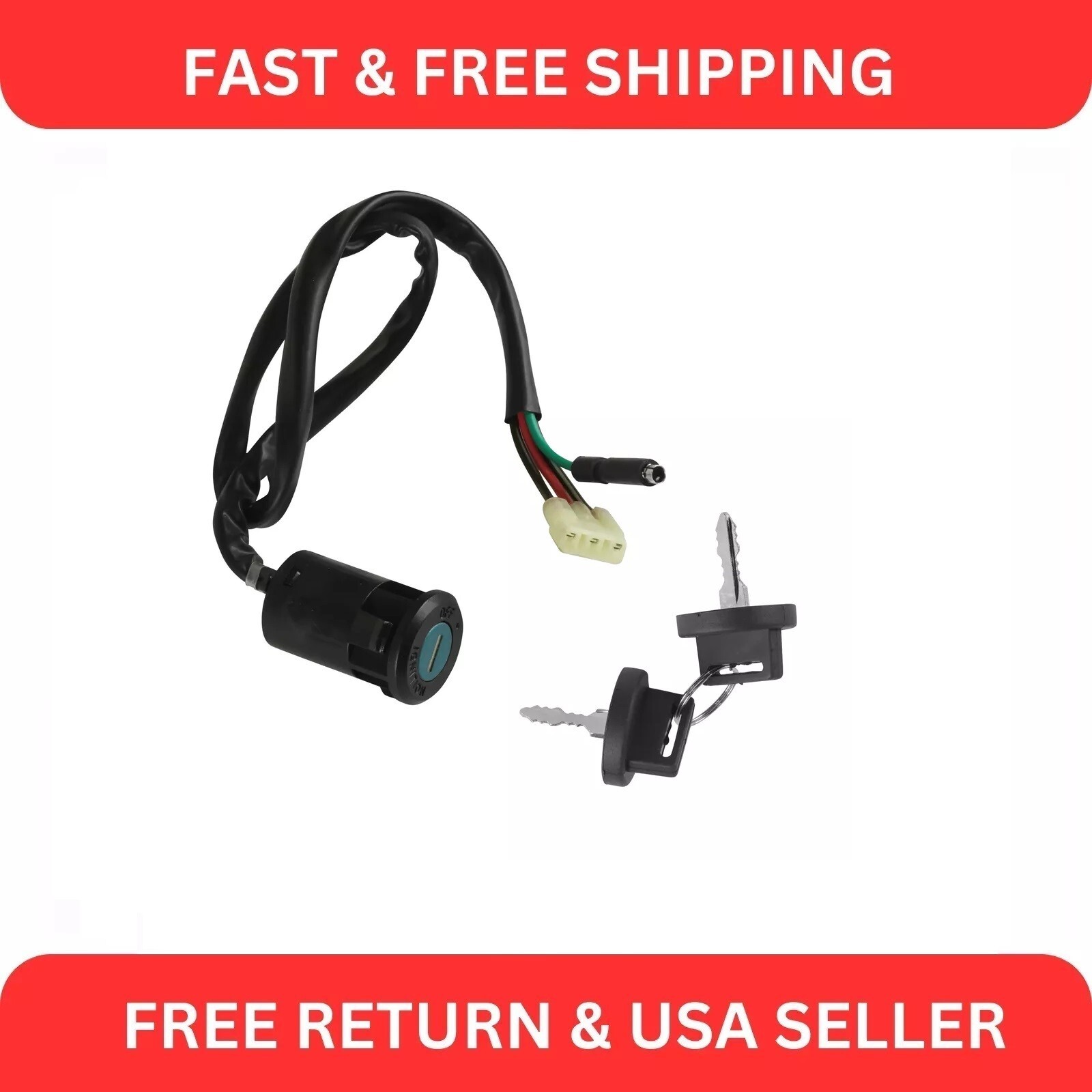 Ignition Key Switch for Honda TRX200 TRX200D Fourtrax  1990 91 92 93 94 95 96 97