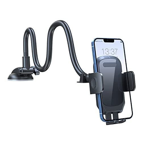 Windshield Car Phone Mount Upgraded 13 Long Arm Gooseneck Cellphone Holder