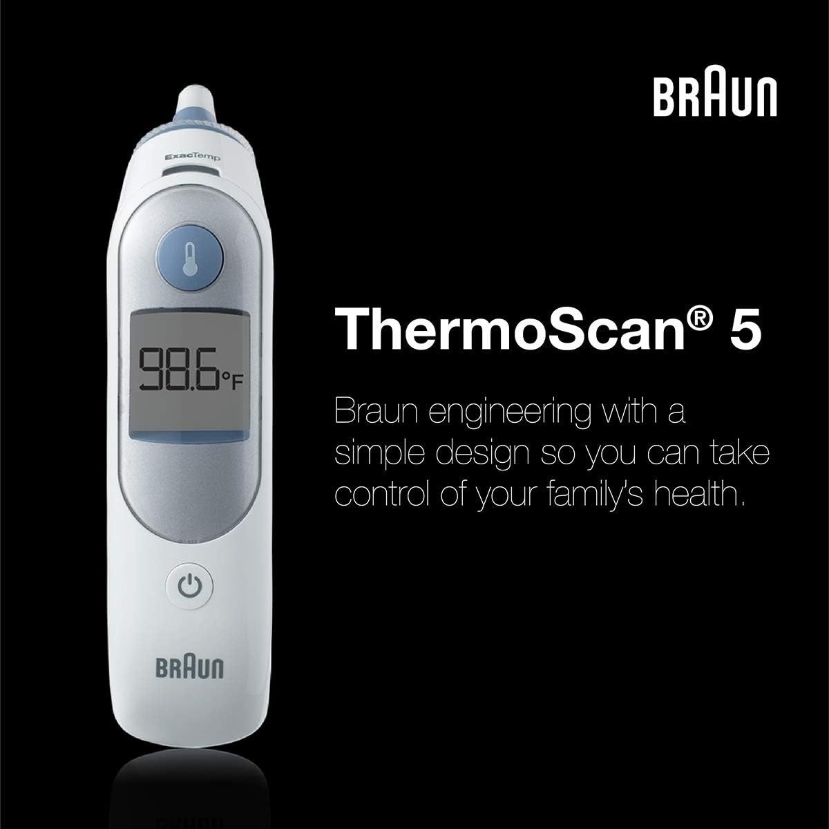 Digital Ear Thermometer with Stability Indicator and Display