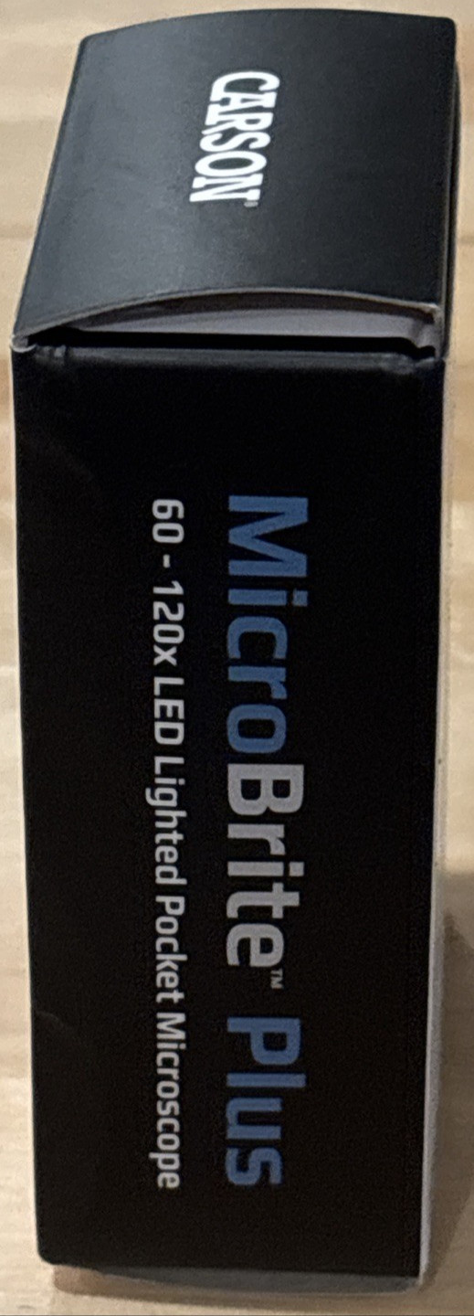 Carson MicroBrite Plus Led Pocket Microscope 60X 120X; New in Box!