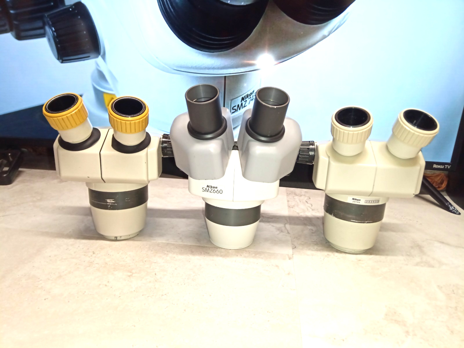 Nikon LOT of 3 Microscopes 1 SMZ660 & 2 SMZ-1 Series