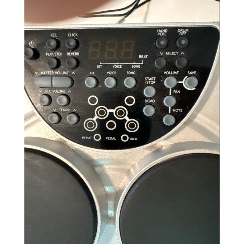 Spectrum AIL-602 Digital Drum Pad Tabletop Electronic Drum Kit Silver DD315