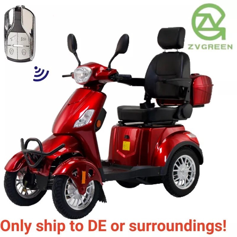 800W 4-Wheels Heavy Duty Senior Mobility Scooter 15mph 31 Miles Range 500lbs
