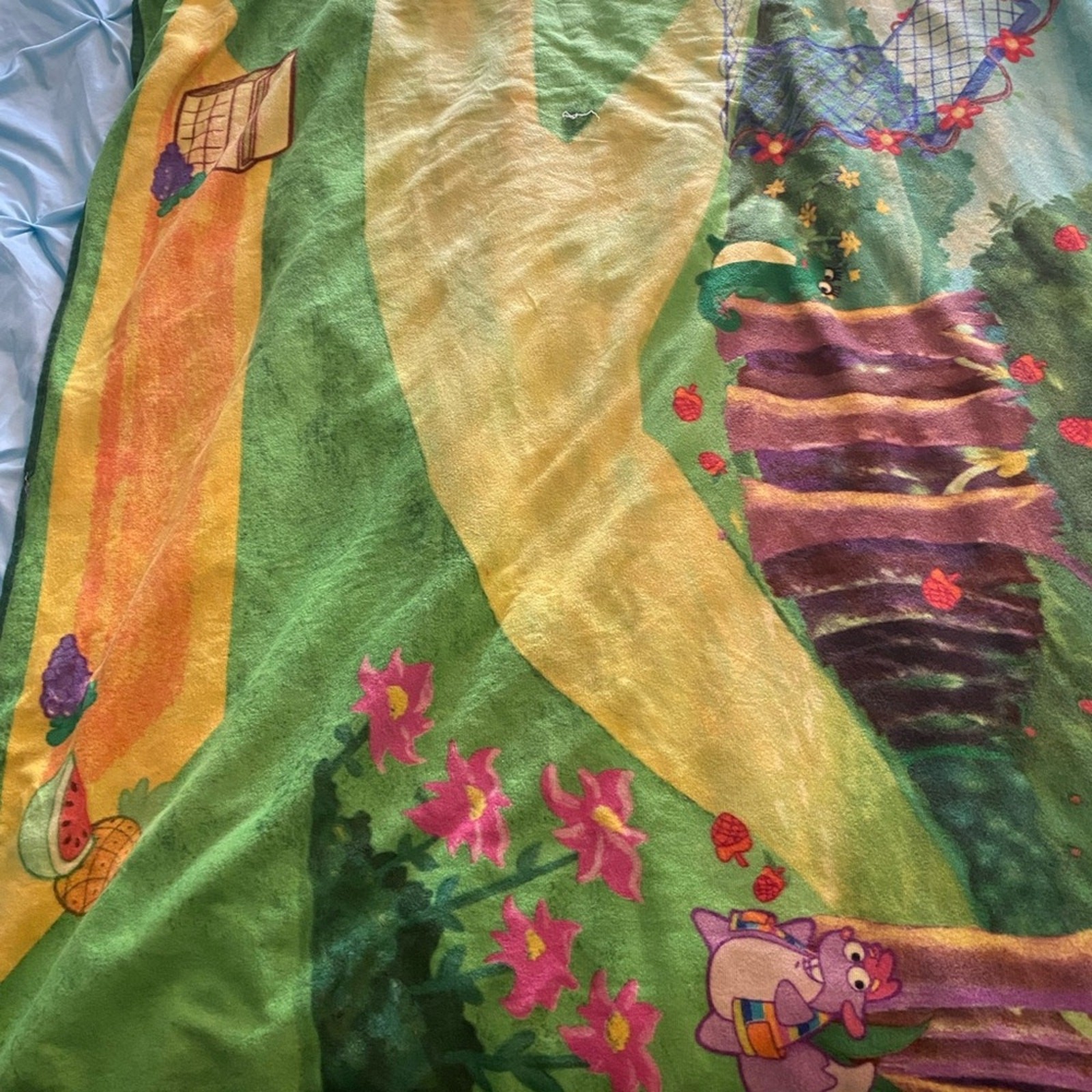Dora the Explorer Kids Blanket - Green and Pink