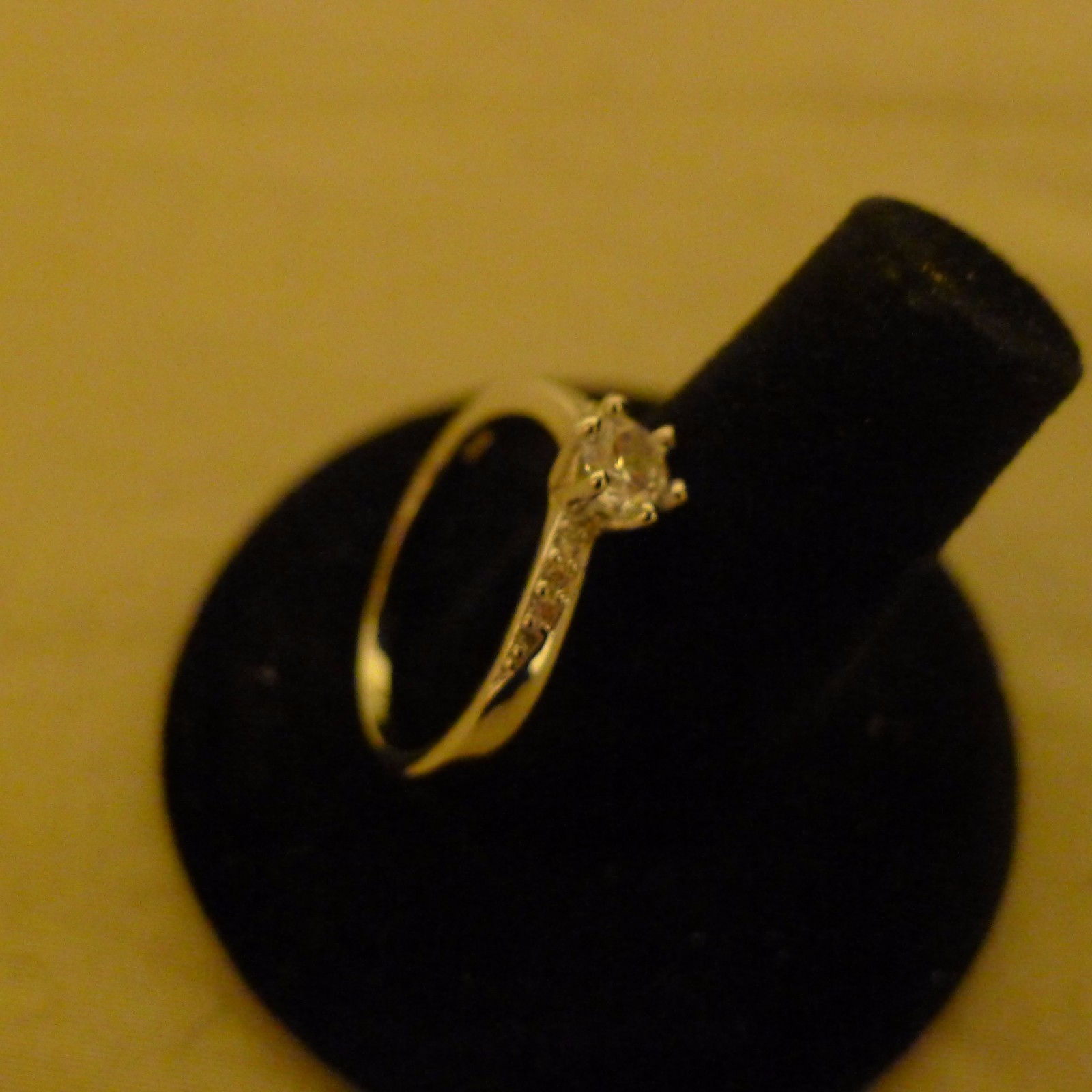 Size 6-10 Cubic Zirconia Ring Silver Plated Classic Romantic Design