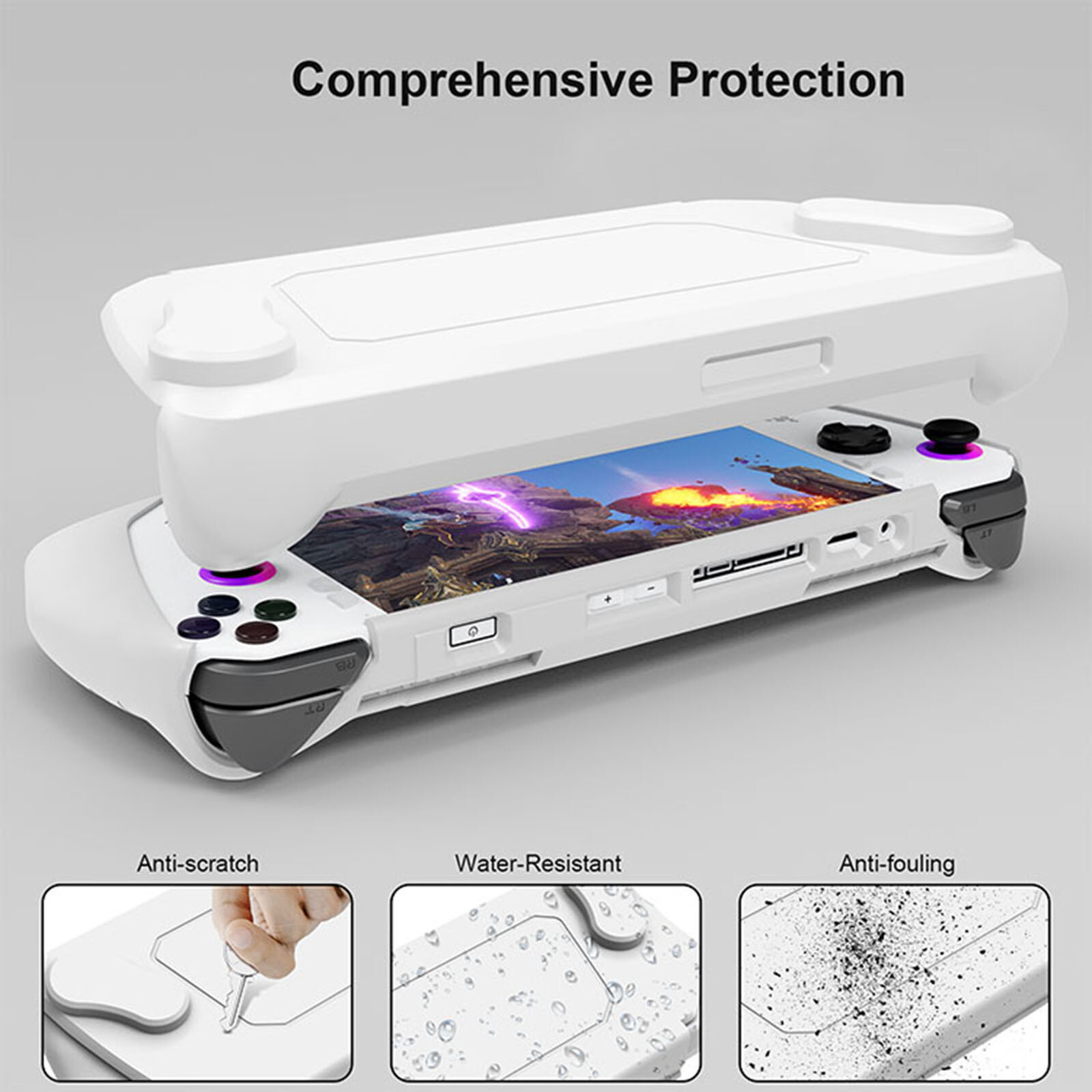 Protective Case with Detachable Front Shell and Kickstand for ROG Ally