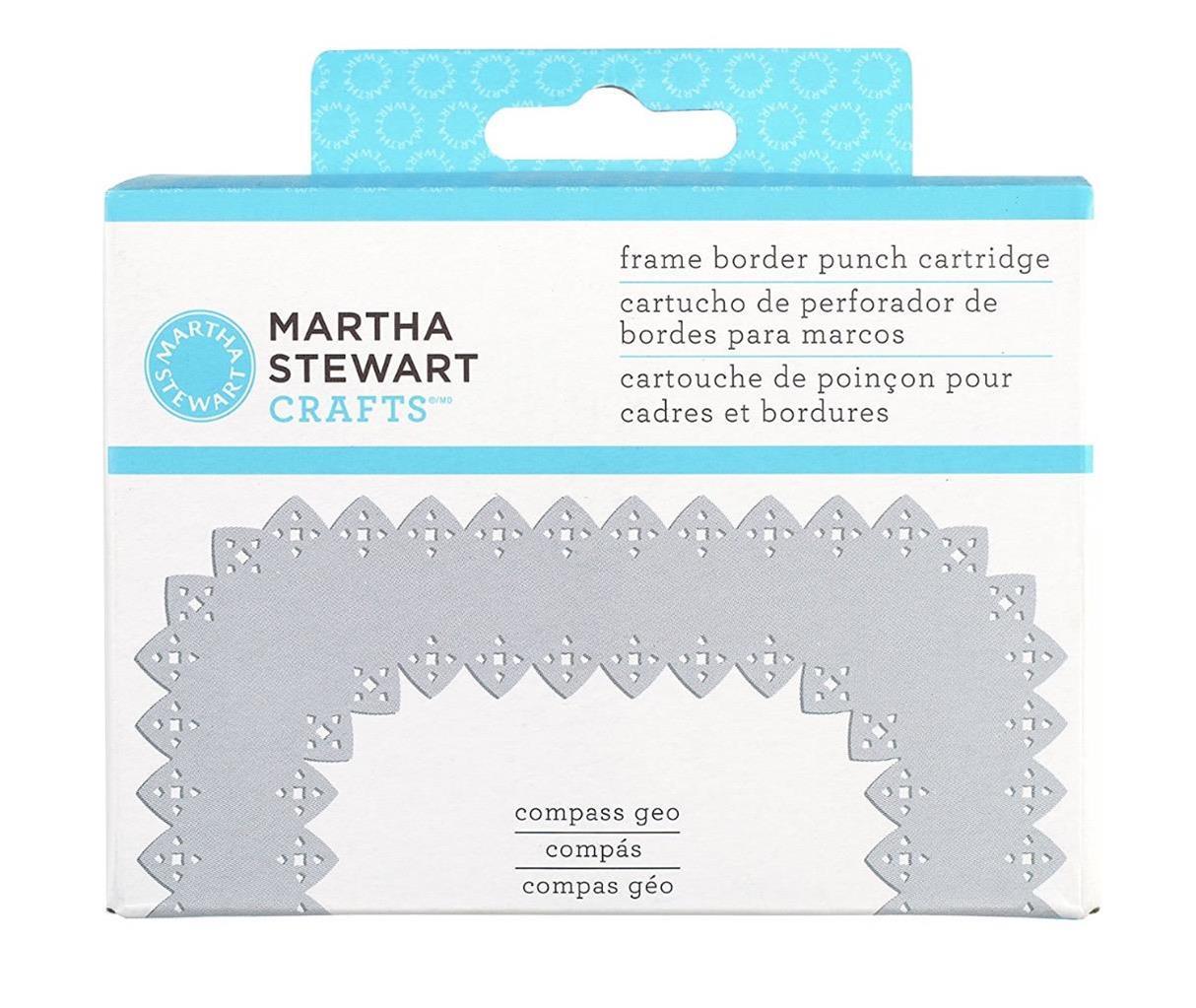 MARTHA STEWART CRAFTS FRAME BORDER PUNCH CARTRIDGE COMPASS GEO