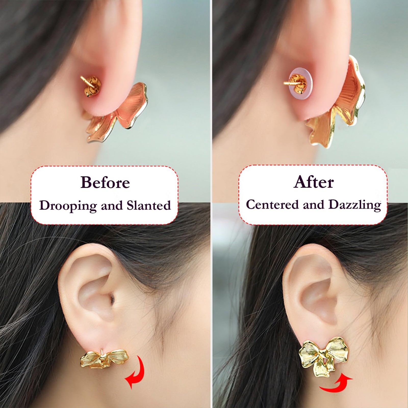 50~100Pcs Silicone Earring Backs Stopper for Piercings, Clear Discs Stabilize...