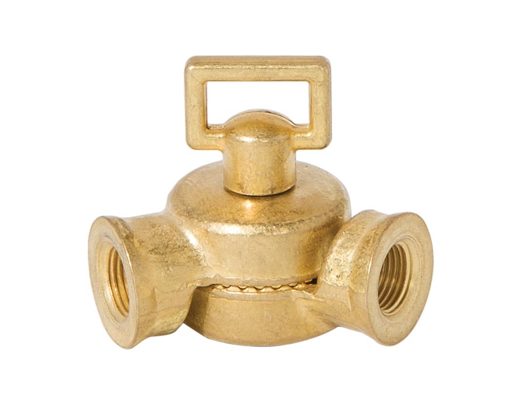 B&P Lamp Friction Swivel with Teeth, Key Style Pin, and 1/8IP Ends