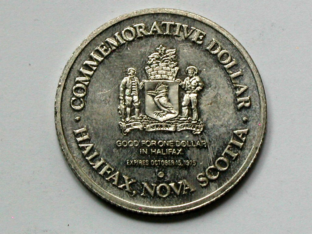 Halifax NS CANADA 1975 Trade DOLLAR Token with Coat of Arms NOTABLE UNEVEN TONE
