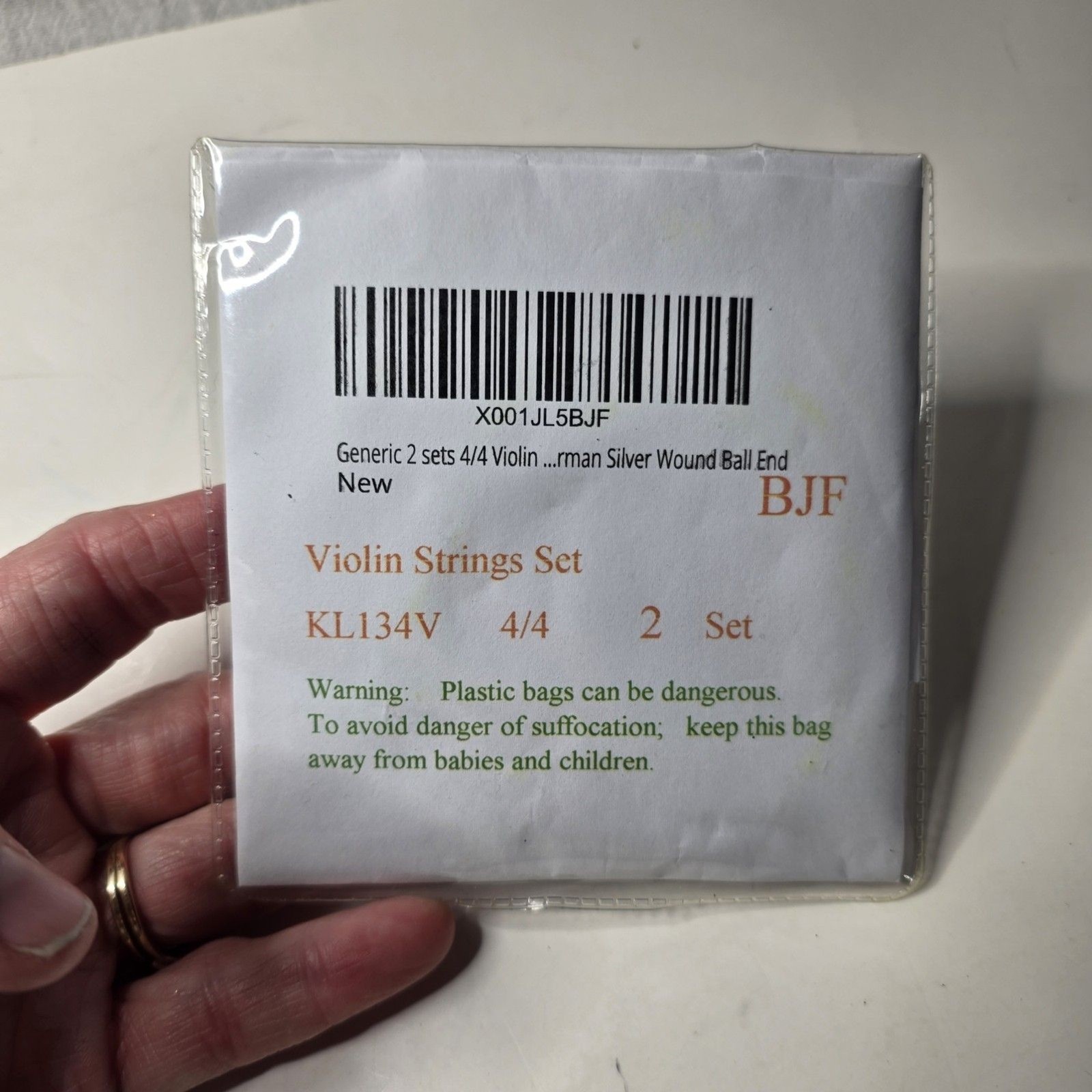 4/4 Violin Strings Unbranded QUANTITY 2 SET Silver Wound Ball End NEW