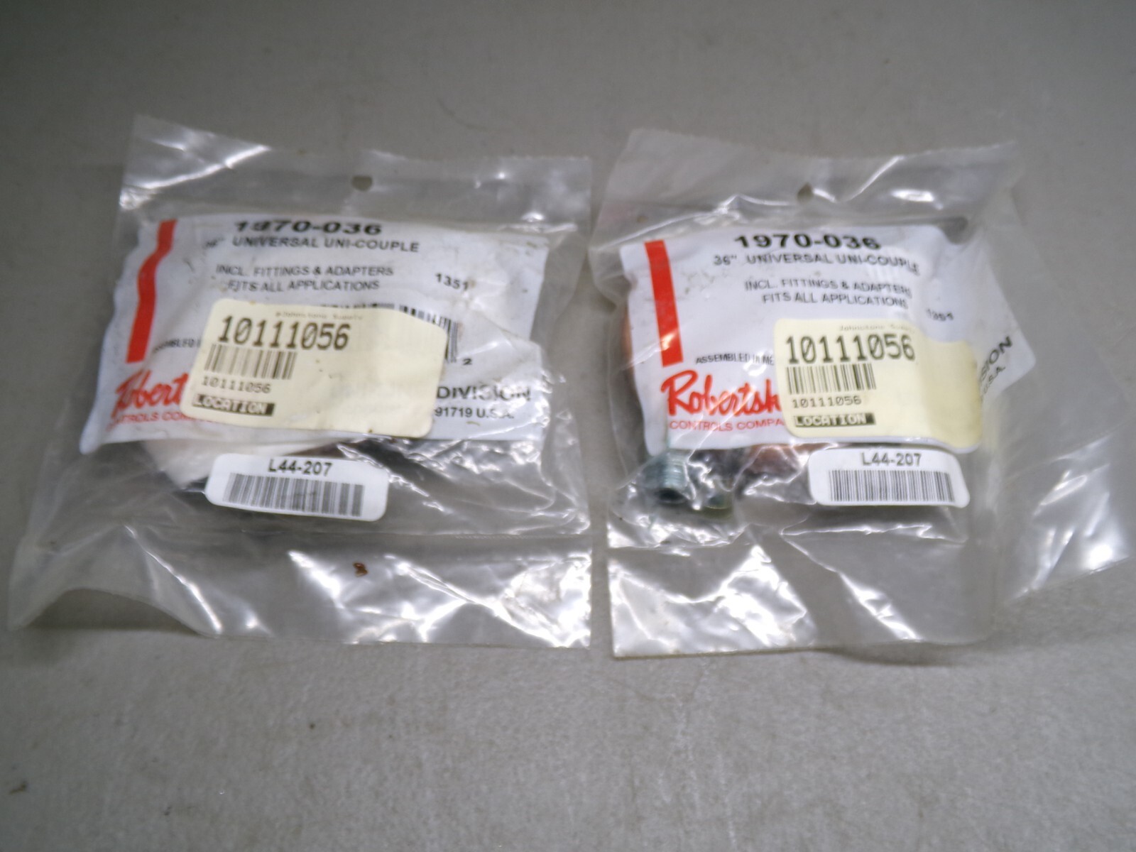LOT OF 2 ROBERTSHAW 1970-036 36" UNIVERSAL UNI-COUPLES NOS
